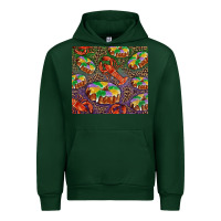 Forest Green Mardi gras king cake and crawfish Urban Hoodie - RanaPortraitStore