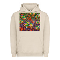 Pigment French Oak Mardi gras king cake and crawfish Urban Hoodie - RanaPortraitStore