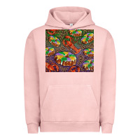 Pigment Salmon Mardi gras king cake and crawfish Urban Hoodie - RanaPortraitStore