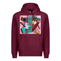 Burgundy teacher Premium Hoodie - AdoDesignShop