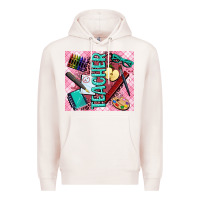 Pale Pink teacher Premium Hoodie - AdoDesignShop