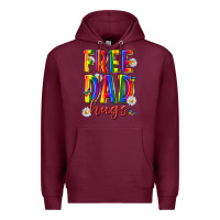 Burgundy free dad hugs Premium Hoodie - texasbilliewilder