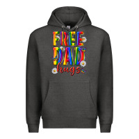 Charcoal Heather free dad hugs Premium Hoodie - texasbilliewilder