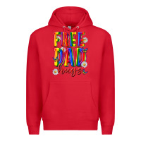 Red free dad hugs Premium Hoodie - texasbilliewilder