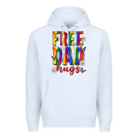 White free dad hugs Premium Hoodie - texasbilliewilder