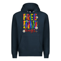 Navy free dad hugs Premium Hoodie - texasbilliewilder