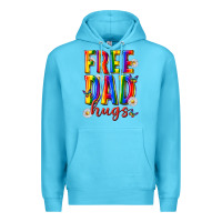 Ocean Blue free dad hugs Premium Hoodie - texasbilliewilder