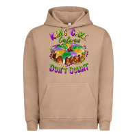 Pigment Burro mardi gras king cake calories don't count Urban Hoodie - RanaPortraitStore