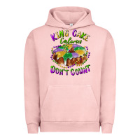 Pigment Salmon mardi gras king cake calories don't count Urban Hoodie - RanaPortraitStore