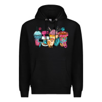 Black pet groomer coffee cups Premium Hoodie - Zillion Design Studio