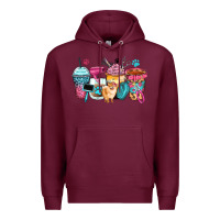 Burgundy pet groomer coffee cups Premium Hoodie - Zillion Design Studio