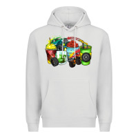 Dove Grey monster truck coffee cups Premium Hoodie - Zillion Design Studio