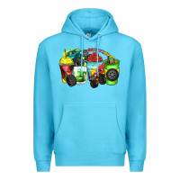 Ocean Blue monster truck coffee cups Premium Hoodie - Zillion Design Studio