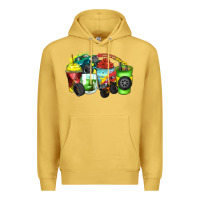 Antique Gold monster truck coffee cups Premium Hoodie - Zillion Design Studio