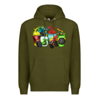 Army Green monster truck coffee cups Premium Hoodie - Zillion Design Studio