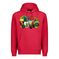 Cardinal monster truck coffee cups Premium Hoodie - Zillion Design Studio