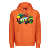 Carrot monster truck coffee cups Premium Hoodie - Zillion Design Studio