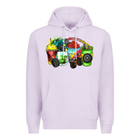 Lilac monster truck coffee cups Premium Hoodie - Zillion Design Studio