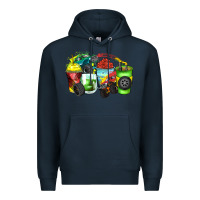 Navy monster truck coffee cups Premium Hoodie - Zillion Design Studio