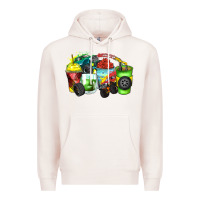 Pale Pink monster truck coffee cups Premium Hoodie - Zillion Design Studio