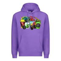 Purple monster truck coffee cups Premium Hoodie - Zillion Design Studio