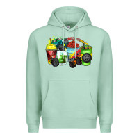 Seafoam monster truck coffee cups Premium Hoodie - Zillion Design Studio