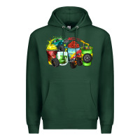 Sports Green monster truck coffee cups Premium Hoodie - Zillion Design Studio