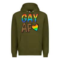 Army Green gay af Premium Hoodie - texasbilliewilder