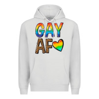 Dove Grey gay af Premium Hoodie - texasbilliewilder
