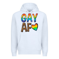 White gay af Premium Hoodie - texasbilliewilder