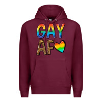 Burgundy gay af Premium Hoodie - texasbilliewilder