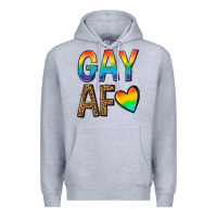 Heather Grey gay af Premium Hoodie - texasbilliewilder
