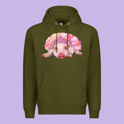 Balerina Baby Pig With Tutu Premium Hoodie Designed By Ranaportraitstore