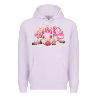 Lilac Balerina Baby Pig With Tutu Premium Hoodie - RanaPortraitStore