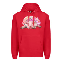 Red Balerina Baby Pig With Tutu Premium Hoodie - RanaPortraitStore