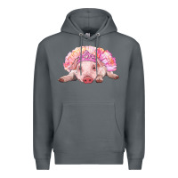 Rock Balerina Baby Pig With Tutu Premium Hoodie - RanaPortraitStore