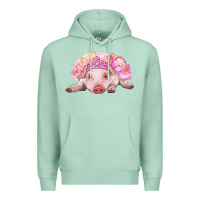 Seafoam Balerina Baby Pig With Tutu Premium Hoodie - RanaPortraitStore