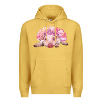 Antique Gold Balerina Baby Pig With Tutu Premium Hoodie - RanaPortraitStore