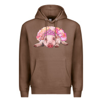 Chestnut Balerina Baby Pig With Tutu Premium Hoodie - RanaPortraitStore
