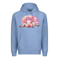 Colony Blue Balerina Baby Pig With Tutu Premium Hoodie - RanaPortraitStore