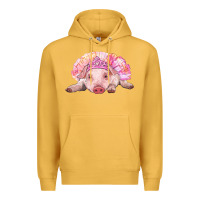 Mustard Balerina Baby Pig With Tutu Premium Hoodie - RanaPortraitStore
