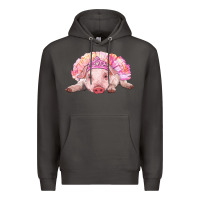 Smoke Balerina Baby Pig With Tutu Premium Hoodie - RanaPortraitStore