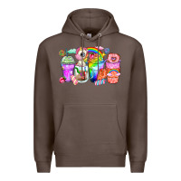 Coffee unicorn coffee cups Premium Hoodie - Zillion Design Studio