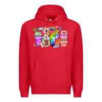 Red unicorn coffee cups Premium Hoodie - Zillion Design Studio