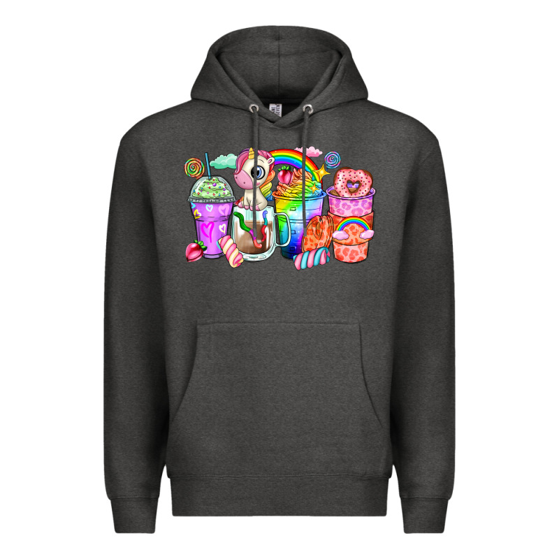 Unicorn Coffee Cups Premium Hoodie by Zillion Design Studio | Teevron