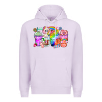 Lilac unicorn coffee cups Premium Hoodie - Zillion Design Studio