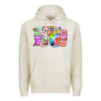 Oatmeal Heather unicorn coffee cups Premium Hoodie - Zillion Design Studio