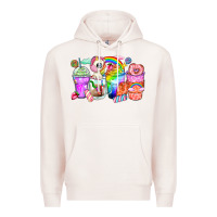 Pale Pink unicorn coffee cups Premium Hoodie - Zillion Design Studio