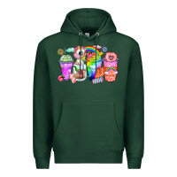 Sports Green unicorn coffee cups Premium Hoodie - Zillion Design Studio
