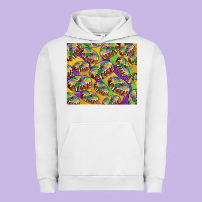 Urban Hoodie Mardi gras king cake